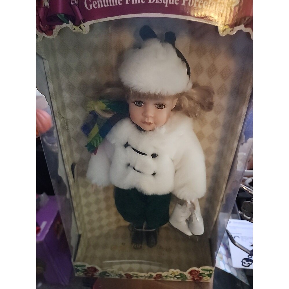 Collector's Choice, Genuine Fine Bisque Holiday Porcelain Doll, 14"